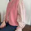 veste sans manches rose