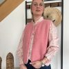veste sans manches rose