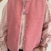 veste sans manches rose