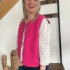 veste sans manches fuchsia