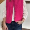 veste sans manches fuchsia