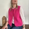 veste sans manches fuchsia