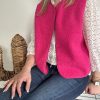 veste sans manches fuchsia