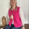 veste sans manches fuchsia