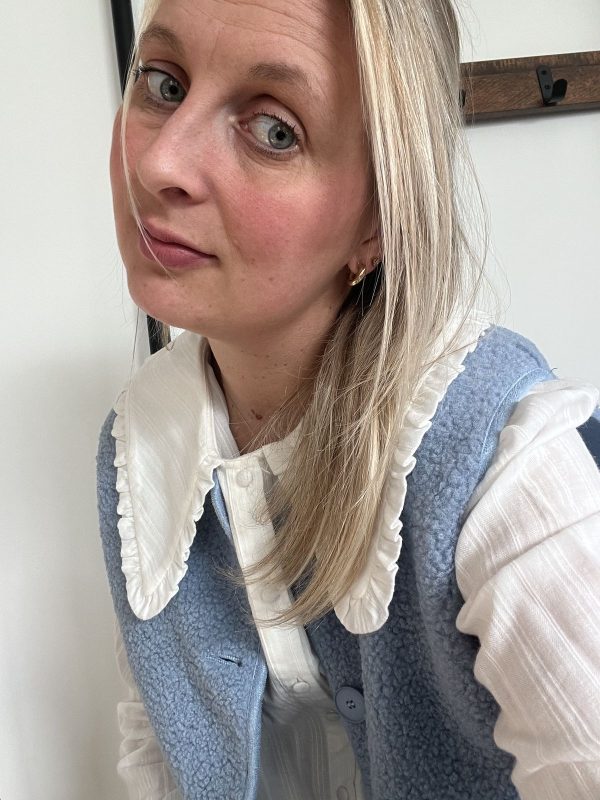 veste sans manches bleu ciel