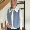 veste sans manches bleu ciel