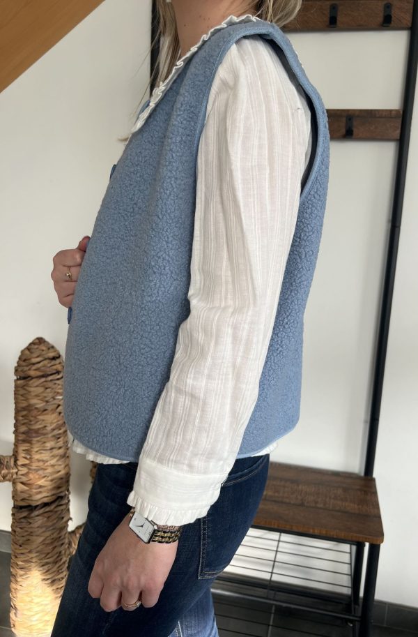 veste sans manches bleu ciel