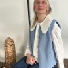 veste sans manches bleu ciel