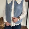 veste sans manches bleu ciel