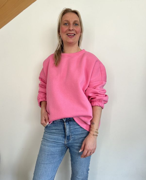 sweat bisou rose pour femme