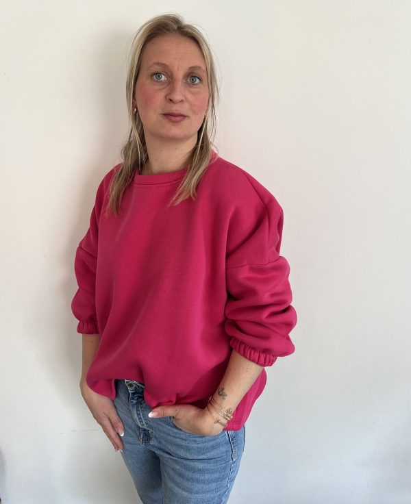sweat bisou fuchsia