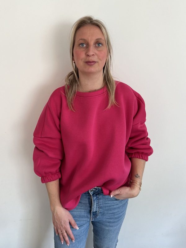 Sweat bisou fuchsia