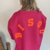 sweat bisou fuchsia et orange