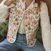 Veste sans manches floral
