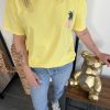 t-shirt Aloha jaune pour femme
