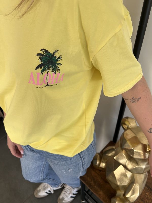 T-shirt Aloha jaune