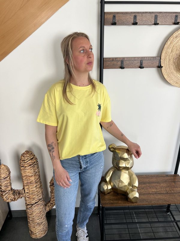 T-shirt Aloha jaune