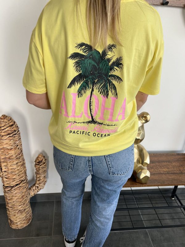 T-shirt Aloha jaune