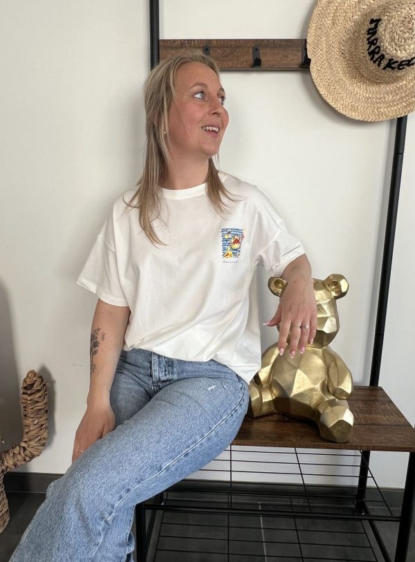 T-shirt crabe blanc