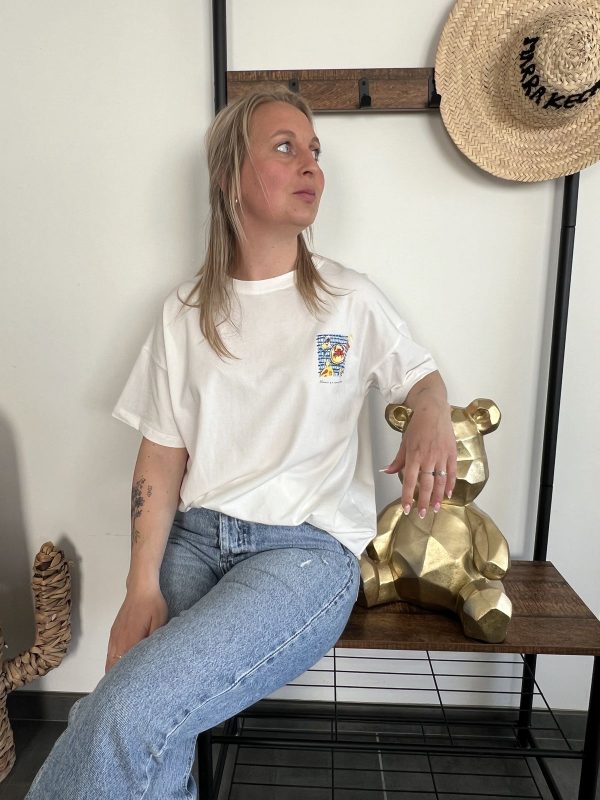 T-shirt crabe blanc