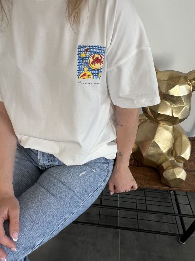 t-shirt crabe blanc t-shirt crabe blanc pour femme