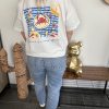 t-shirt crabe blanc pour femme