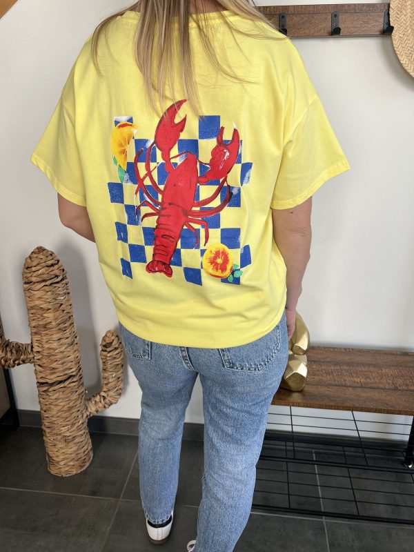 T-shirt homard jaune