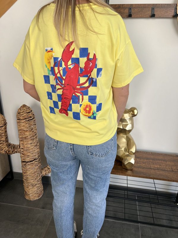 T-shirt femme homard jaune