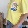 t-shirt femme jaune