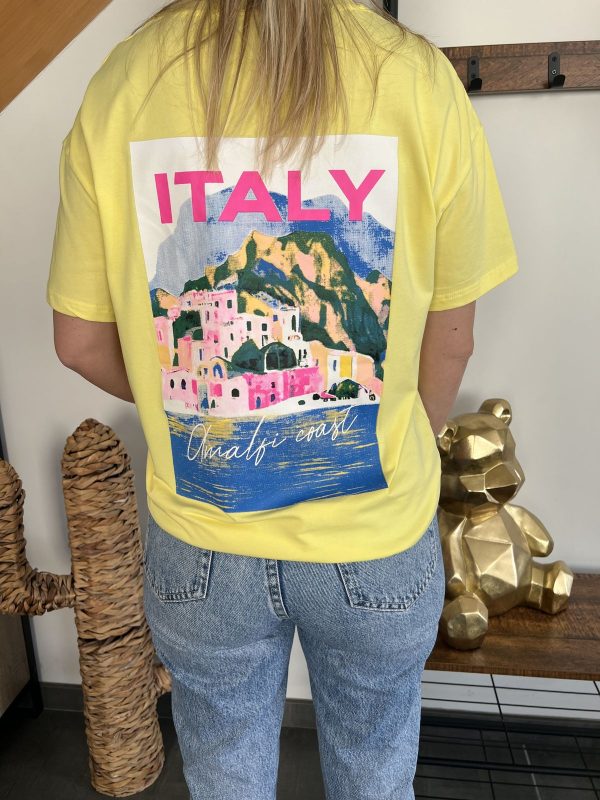 t-shirt femme jaune