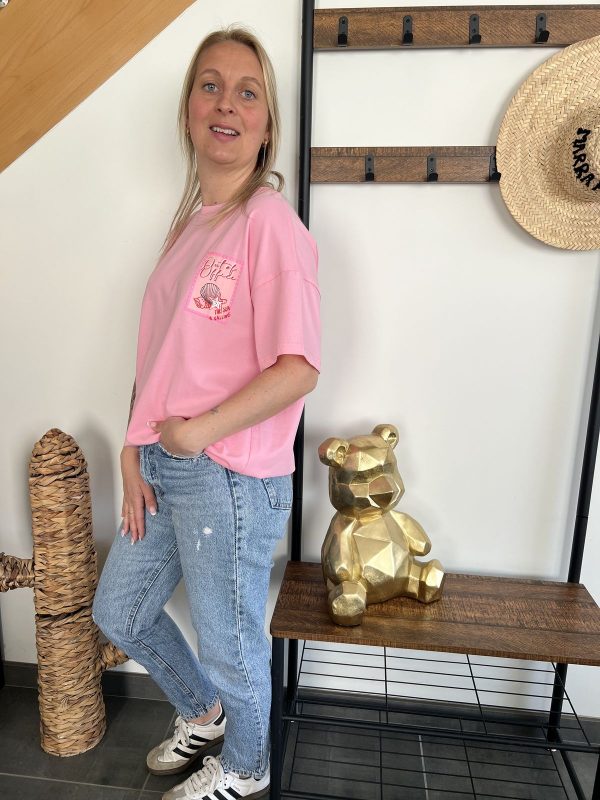T-shirt coquillage rose