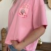 T-shirt coquillage rose pour femme