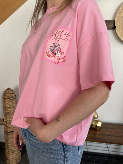 T-shirt coquillage rose T-shirt coquillage rose pour femme