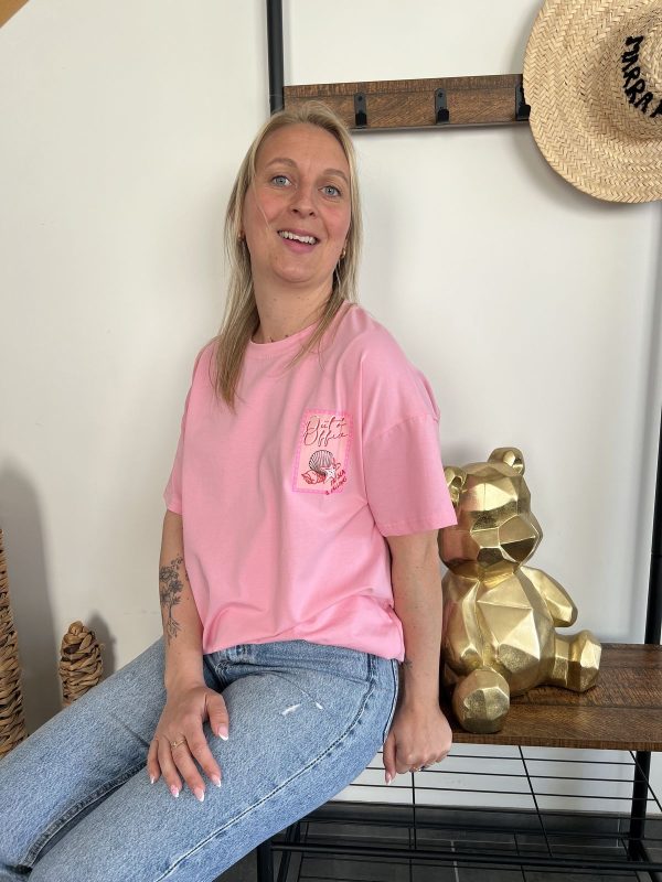 T-shirt coquillage rose