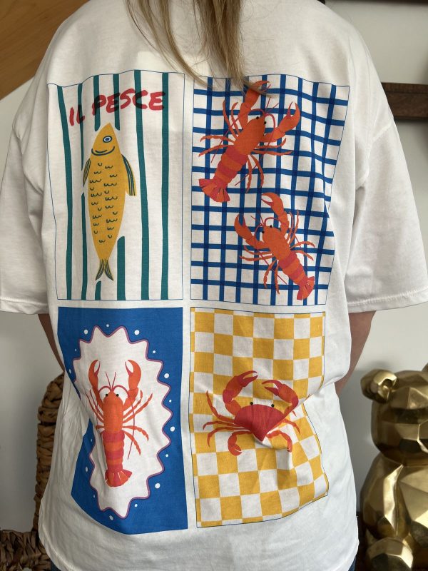 T-shirt homard blanc