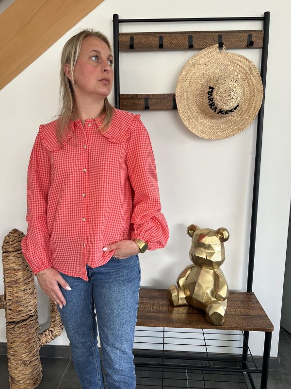 Chemise col claudine vichy