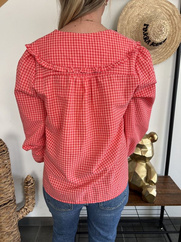 Chemise col claudine vichy