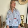Chemise rayée bleu femme