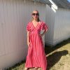 Robe longue à rayures