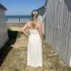 Robe longue blanche en broderie