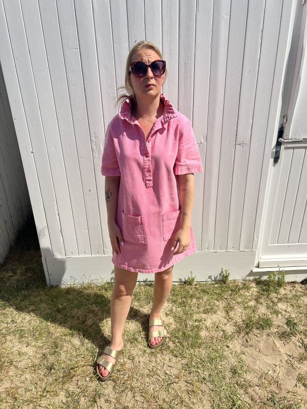 Robe en jean rose