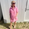 Robe en jean rose