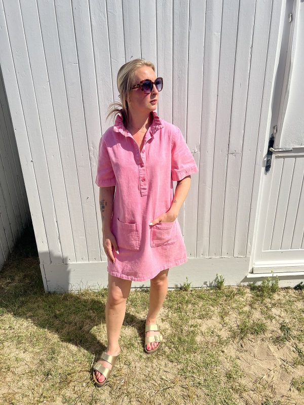 Robe en jean rose