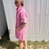 Robe en jean rose