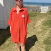 Robe en éponge orange