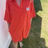 Robe en éponge orange