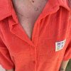 Robe en éponge orange