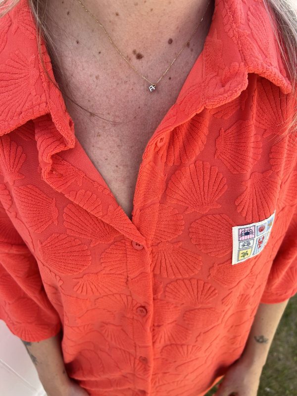 Robe en éponge orange