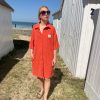 Robe en éponge orange