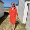 Robe en éponge orange
